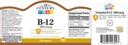 Label for B-12 500 mcg