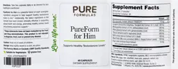Label for PureForm for Him