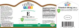 Label for E 180 mg (400 IU)