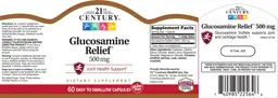Label for Glucosamine Relief 500 mg