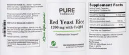 Label for Red Yeast Rice 1200 mg with CoQ10