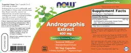 Label for Andrographis Extract 400 mg