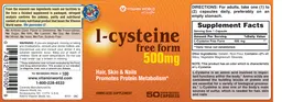 Label for L-Cysteine 500 mg