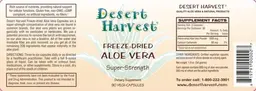 Label for Freeze-Dried Aloe Vera