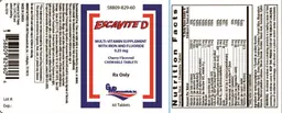Label for Escavite D Cherry Flavored