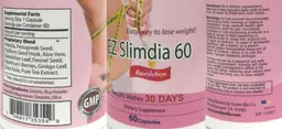 Label for EZ Slimdia 60