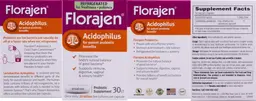 Label for Florajen Acidophilus