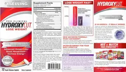 Label for Pro Clinical Hydroxycut Rapid Release Caplets