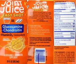 Label for Joint Juice Easy Shot Citrus