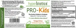 Label for Pro-Kids Tangy Citrus