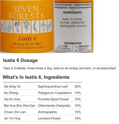 Label for Isatis 6