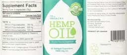 Label for Hemp Oil
