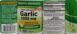 Label for Garlic 1000 mg