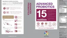 Label for Advanced Probiotics 15 Billion Berry Flavor
