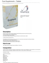 Label for Ecophane