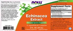 Label for Echinacea Extract
