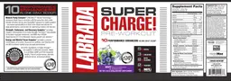 Label for Super Charge! Pre-Workout Grape