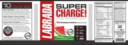 Label for Super Charge! Pre-Workout Watermelon