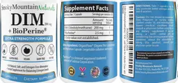 Label for DIM 200 mg + BioPerine Extra Strength Formula