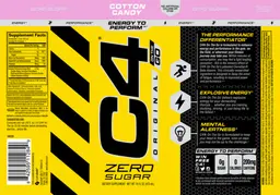 Label for C4 Original On The Go Cotton Candy