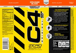 Label for C4 Original On The Go Orange Slice