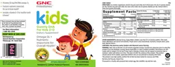 Label for Kids Gummy DHA for Kids 2-12 Raspberry Lemon Natural Flavors