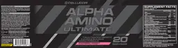Label for Alpha Amino Ultimate Strawberry Coconut