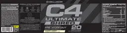 Label for C4 Ultimate Shred Gummy Candy