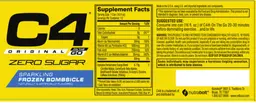 Label for C4 Original On The Go Sparkling Frozen Bombsicle
