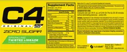 Label for C4 Original On The Go Sparkling Twisted Limeade