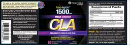 Label for Myo-Leptin Mega Strength CLA 1500 mg