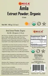 Label for Amla Extract Powder, Organic