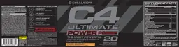 Label for C4 Ultimate Power P6 Peach Cobbler