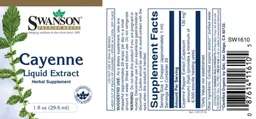 Label for Cayenne Liquid Extract