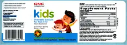 Label for Kids Chewable Calcium for Kids 4-12