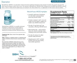 Label for MacularProtect Areds2
