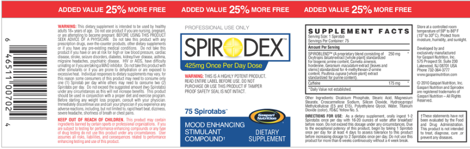 Label for Spirodex
