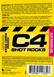 Label for C4 Shot Rocks Watermelon