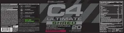 Label for C4 Ultimate Shred Midnight Cherry