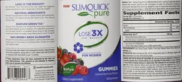 Label for Slimquick Pure for Women Mixed Berries Flavor