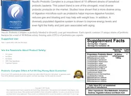 Label for Probiotic Complex