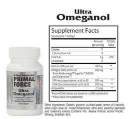 Label for Dr. Sears' Private Label Primal Force Ultra Omeganol