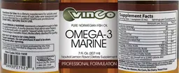 Label for Omega-3 Marine Natural Lemon Flavor
