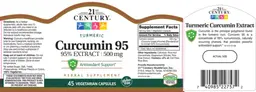 Label for Curcumin 95 500 mg