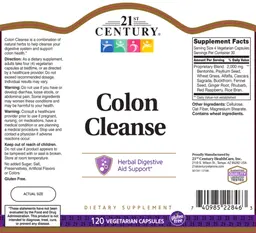 Label for Colon Cleanse