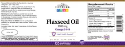 Label for Flaxseed Oil 1000 mg
