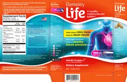 Label for Berkeley Life Heart Health
