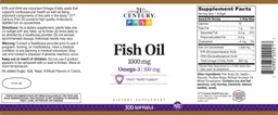 Label for Fish Oil 1000 mg