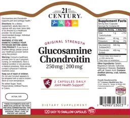 Label for Glucosamine 250 mg Chondroitin 200 mg