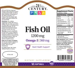 Label for Fish Oil 1200 mg
